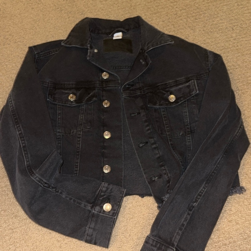 Black denim jacket